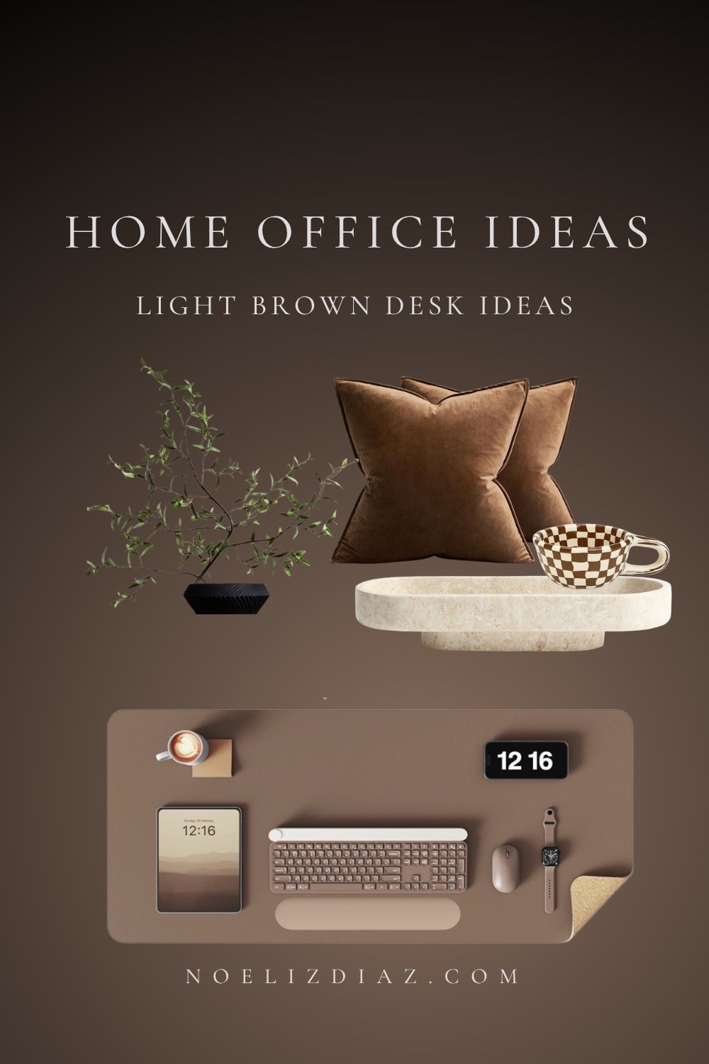 Upgrading your workspace = upgrading your productivity 🤎 There is something about a cohesive, neutral palette that instantly brings a sense of calm to a busy workday. I am absolutely loving this light brown desk setup, especially that checkerboard mug and the travertine-style tray for keeping things organized!

If you’re ready to refresh your WFH setup, everything from the tech accessories to the cozy velvet pillows is linked below! ✨

#LTKhome #homeofficeideas #desksetup #wfhlife #neutralaesthetic #officeinspo #deskgoals #workfromhome

#LTKHome #LTKmorningroutine #LTKdayinmylife