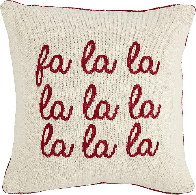 Mud Pie Reversible Christmas Pillow, Tis The Season, FA La La | Amazon (US)