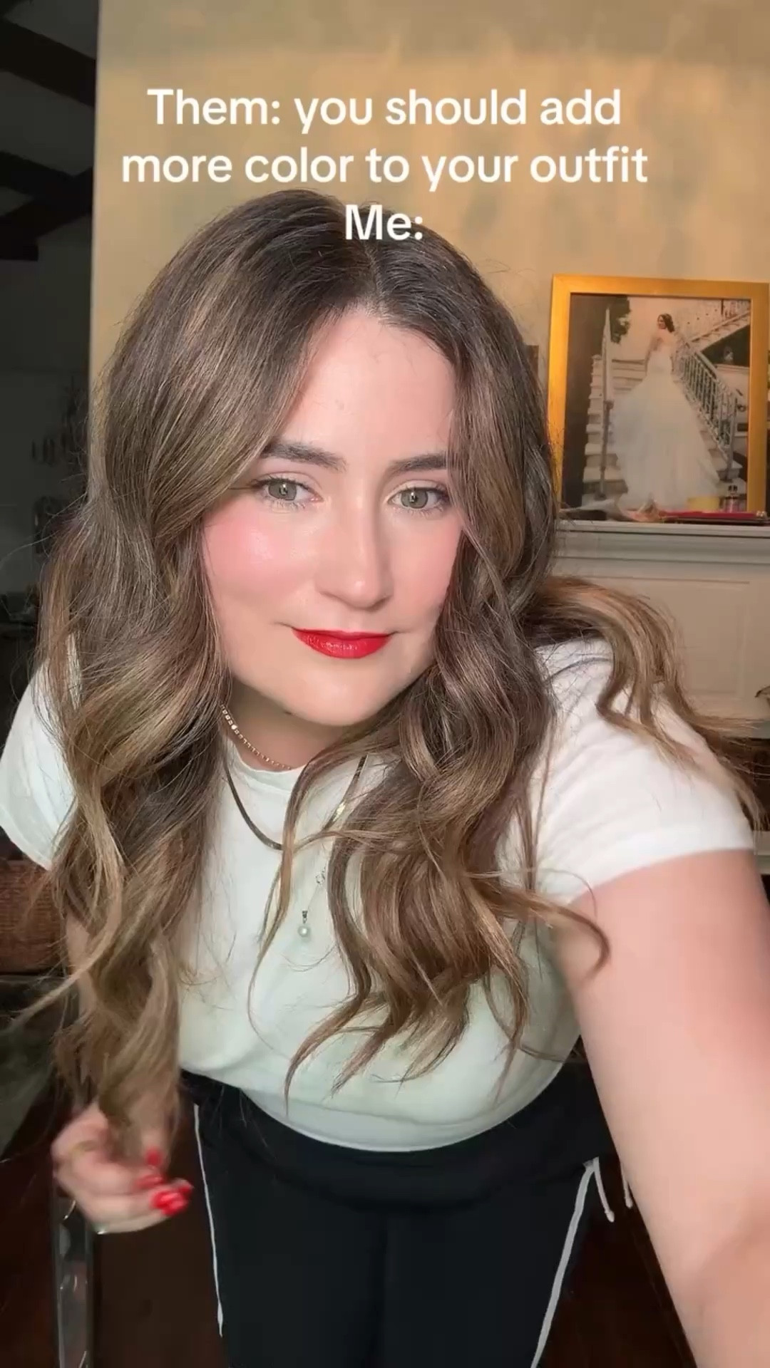 No one would ever say this to me,but I LOVED this trend 😂 I wanted to stress up to watch The Devil Wears Prada 2, but also wanted to keep it cozy and this was the perfect outfit! Can’t wait to see everyone else’s fun ideas! #movienight #thedevilwearsprada #louboutins #athleisure outfit inspo, red bottoms, date night