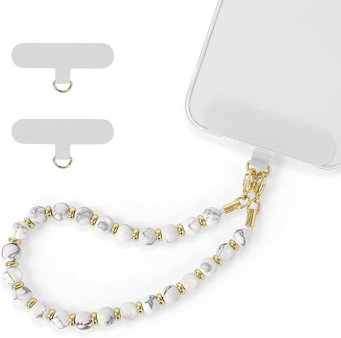 takyu Phone Charms Strap, Beaded Phone Lanyard Wrist Strap with Natural Gemstone, Hands-Free Phon... | Amazon (US)