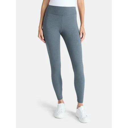 (2 pack) Time and Tru Women's High Rise Leggings, Ankle Length, Sizes XS-XXXL | Walmart (US)