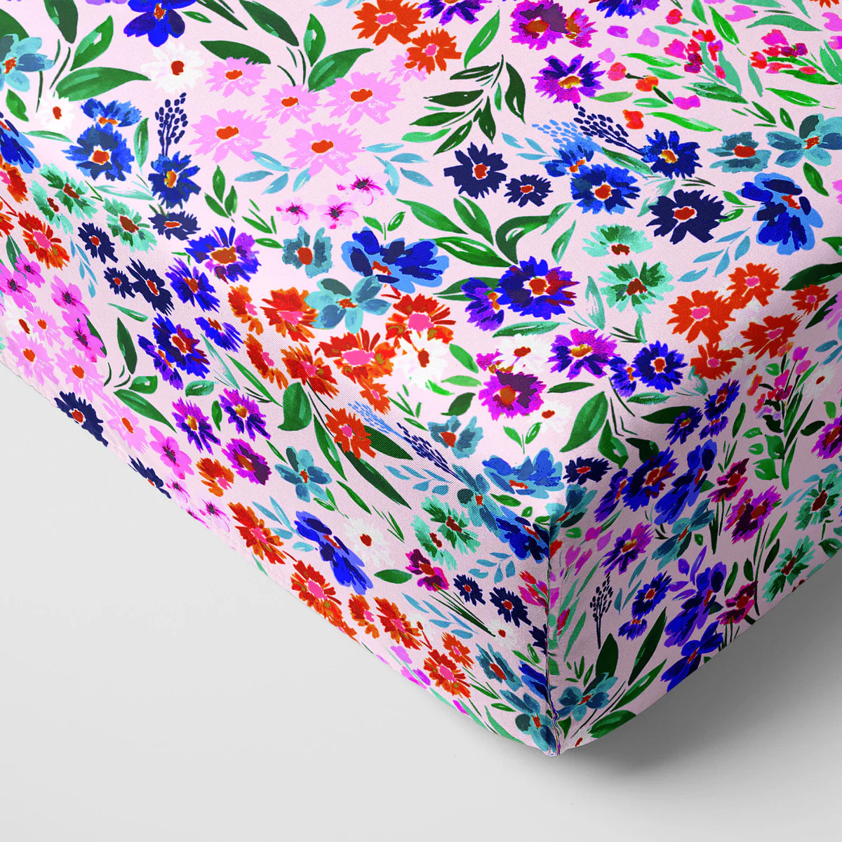 Sweet Pea Floral Fitted Crib Sheet | Little Sleepies