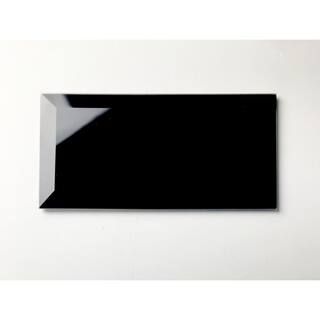 Black Diamond Beveled Subway 3 in. x 6 in. Glossy Glass Peel and Stick Wall Tile  (11 sq. ft.) | The Home Depot