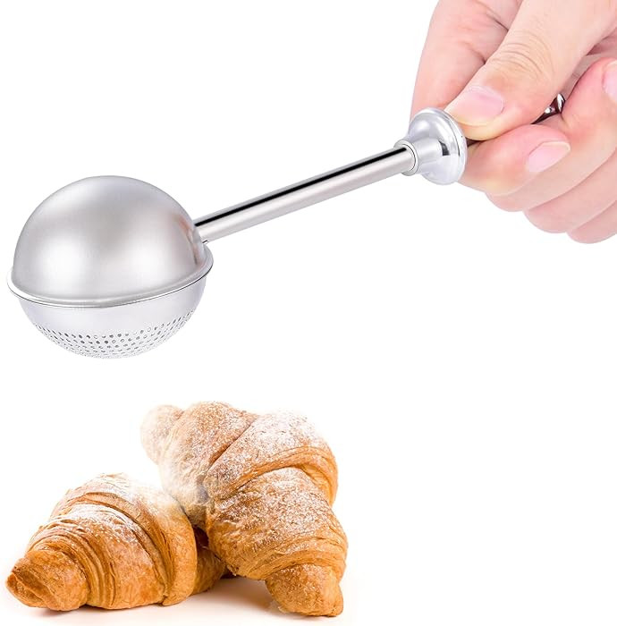Flour Sifter, Stainless Steel Flour Sifter for Baking, One Handed Operation Baking Sifters, Great... | Amazon (US)