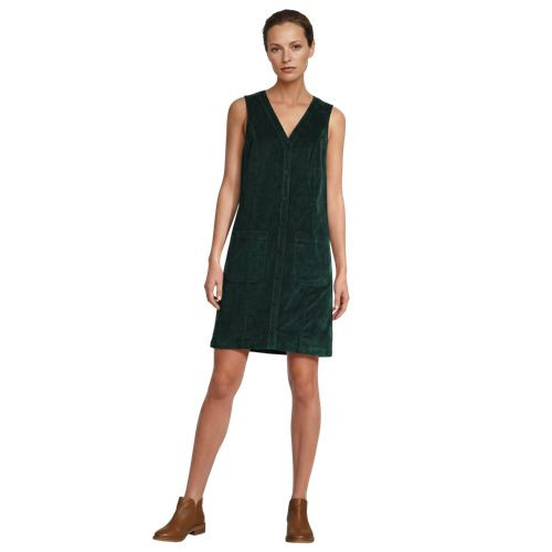 Women's Petite Wide Wale Corduroy Shift Dress - Lands' End - Blue - L | Lands' End (US)