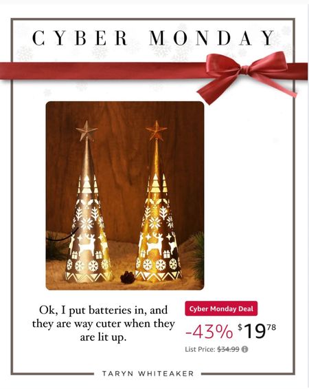 Sweet light up cone trees! They are a tad flimsy, but they are so cute when they glow at night. Amazon holiday decor find. 

#LTKSeasonal #LTKCyberWeek #LTKHoliday