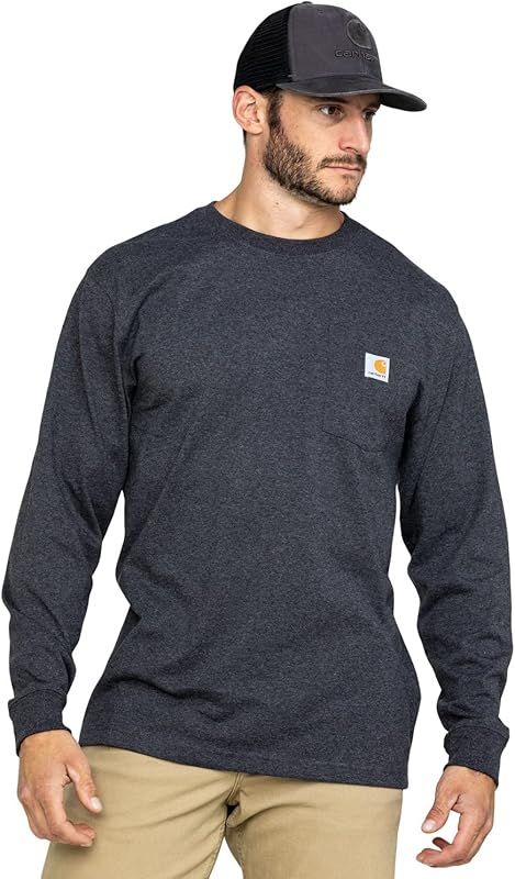 Carhartt Men's Loose Fit Heavyweight Long-Sleeve Pocket T-Shirt | Amazon (US)