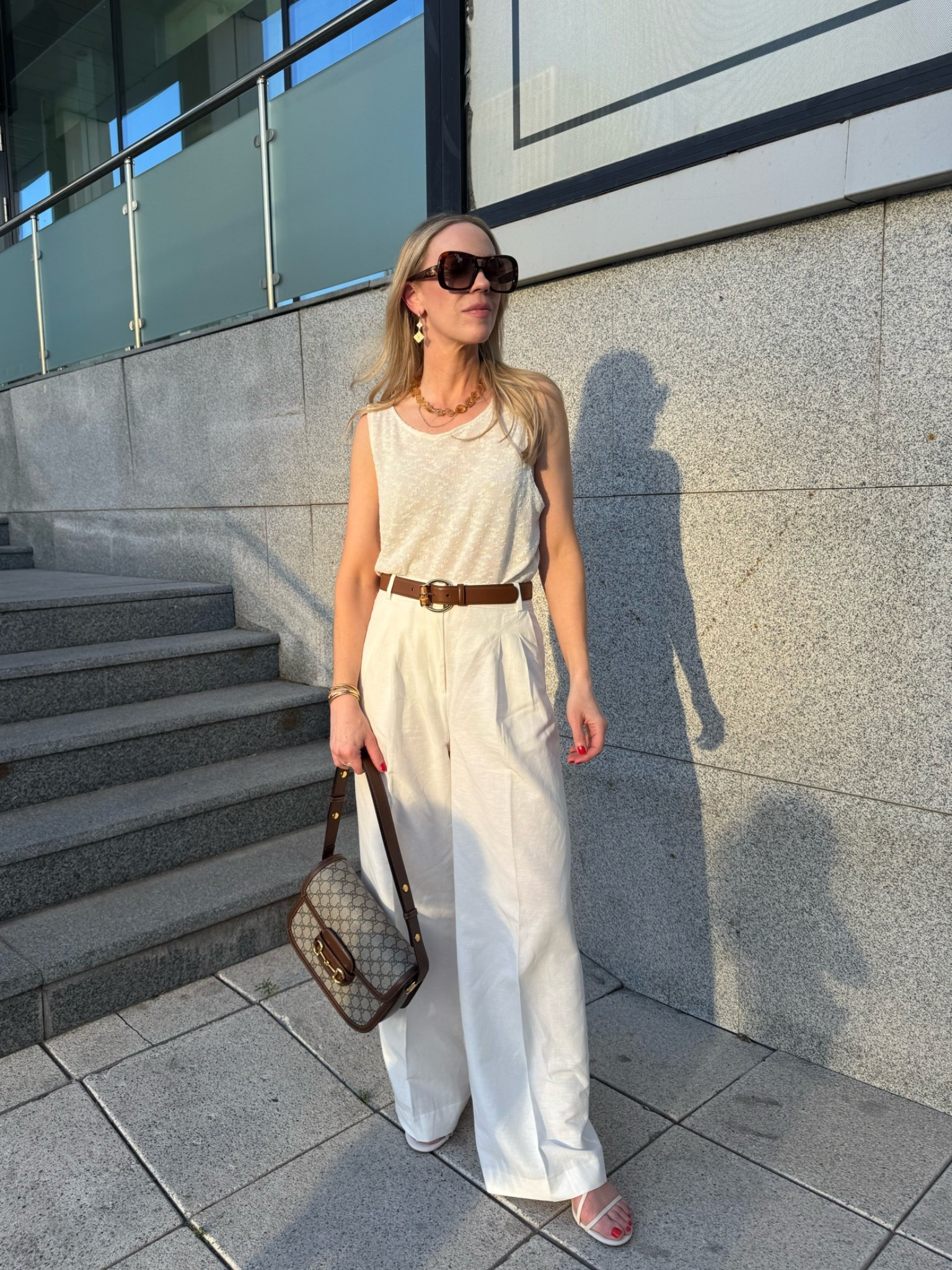 Summer date night, all white summer outfit, linen pants, Gucci bag, style over 40

#LTKSeasonal #LTKOver40 #LTKSaleAlert
