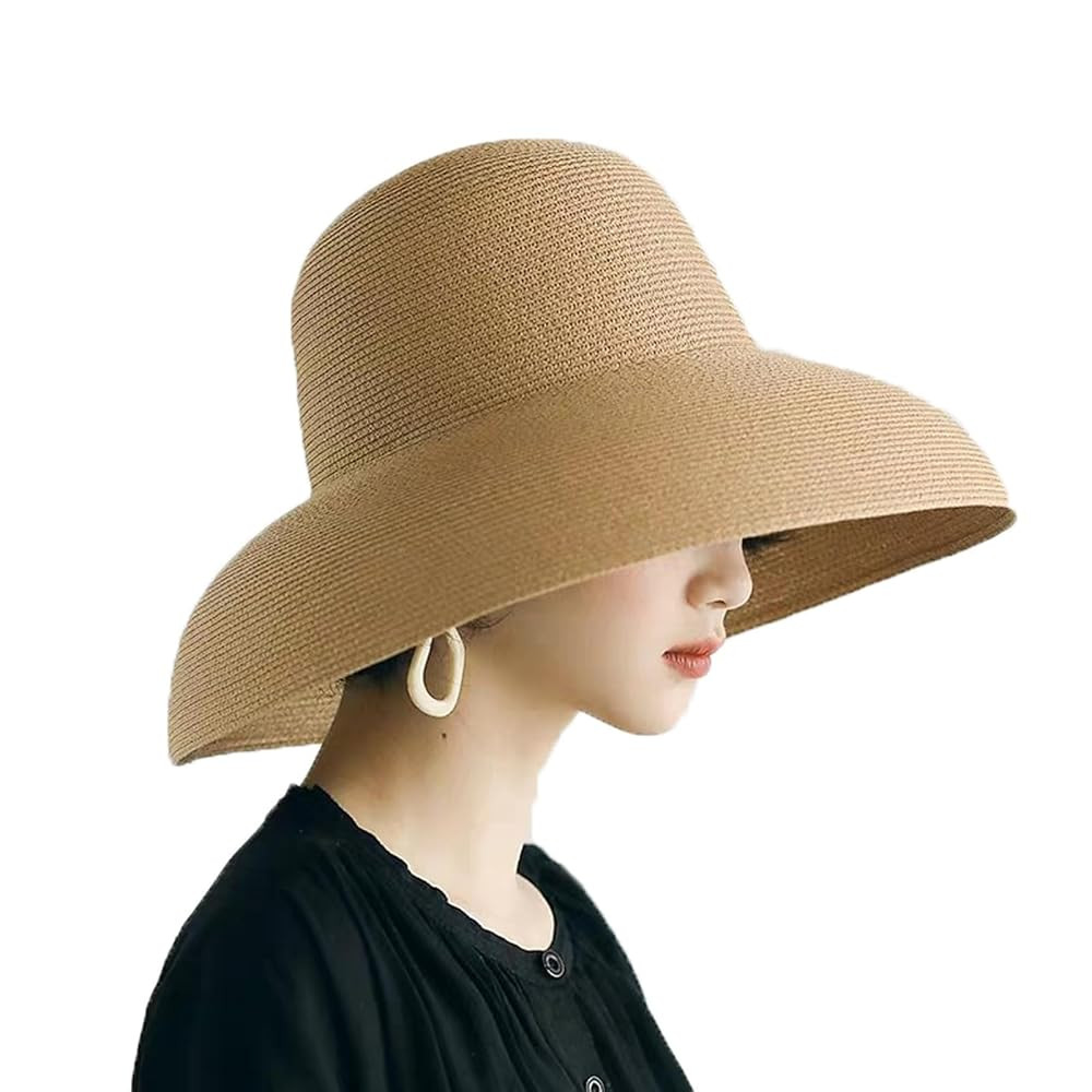 Women's Floppy Wide Brim Summer Beach Straw Hat UPF 50+ Sun Hat | Amazon (US)
