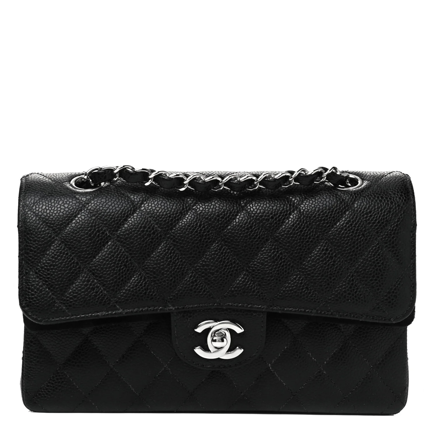 CHANEL Caviar Quilted Small Double Flap Black | FASHIONPHILE | Fashionphile
