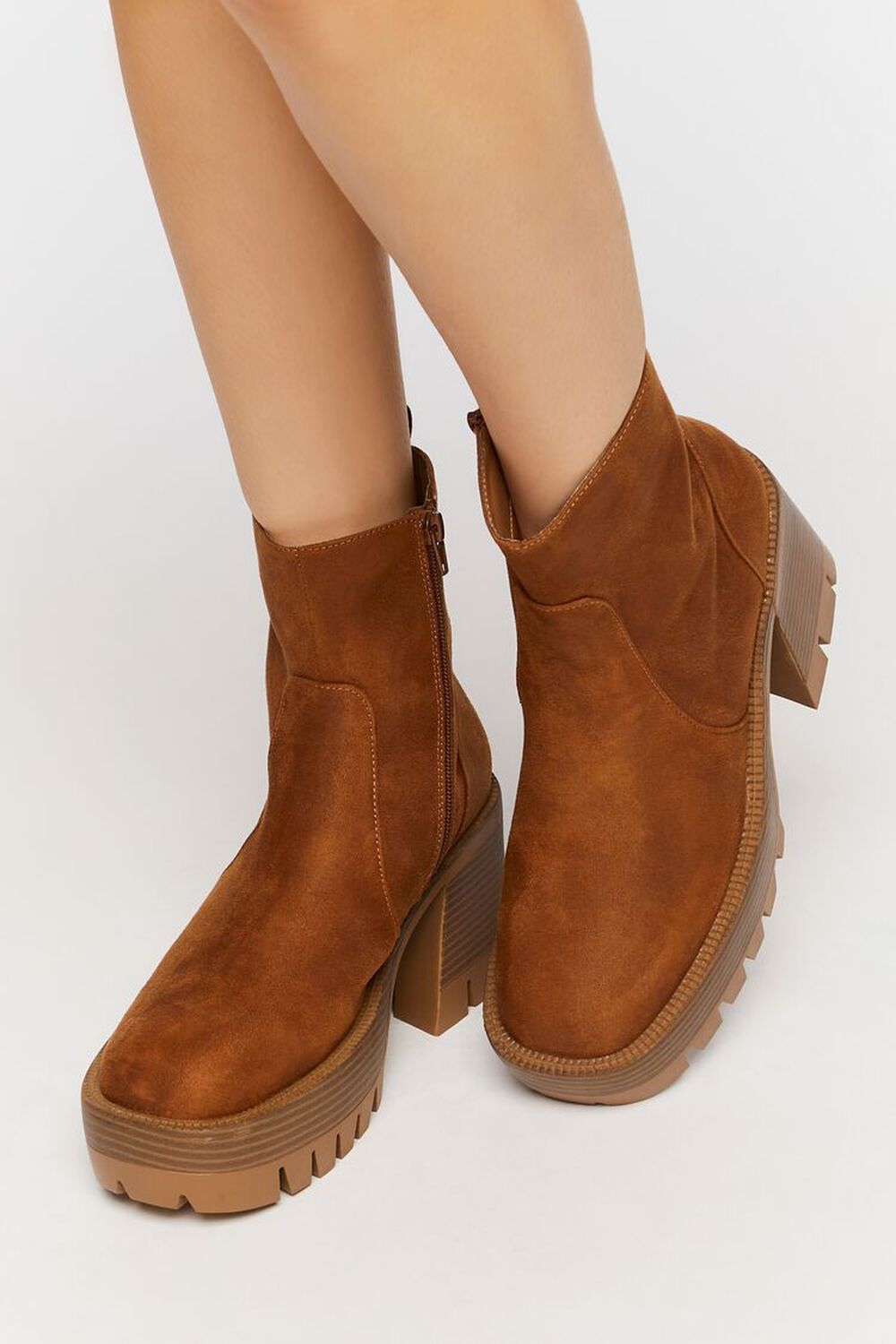 Faux Suede Platform Lug Booties | Forever 21 (US)