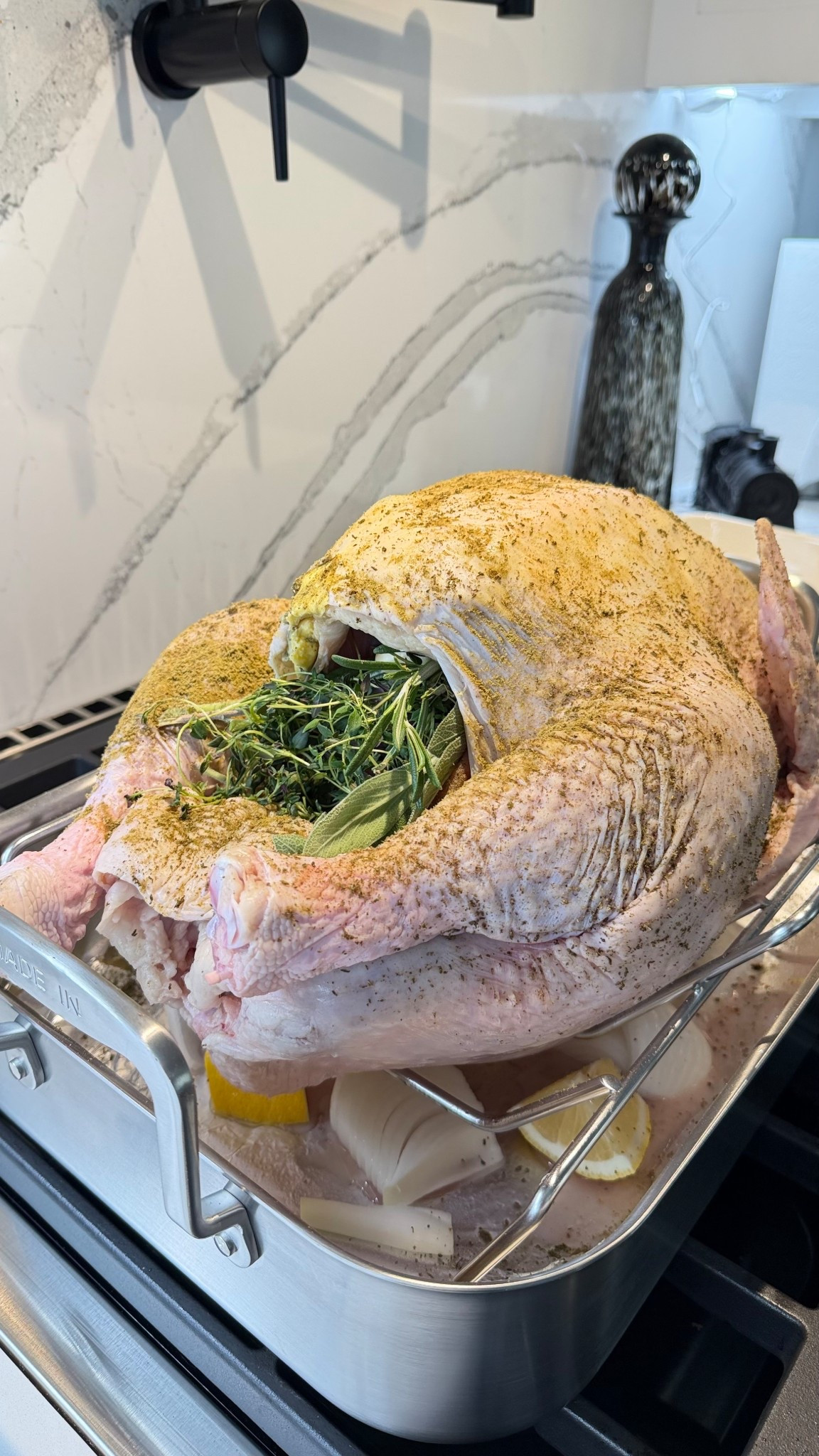 The BEST roasting pan ever! And it holds up to a 23 pound turkey perfectly! This can be used for so many things. And comes with the rack! 

This makes a great gift for your wife, mom or cook in your life! 

#madeincookeare #roastingpan #kitchenessentials #giftguide 

#LTKCyberWeek #LTKGiftGuide #LTKHome