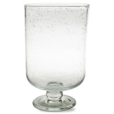 tagltd Clear Bubble Glass Hurricane Candle Holder Medium, 6.00L x 6.00W x 9.5H inches. | Target