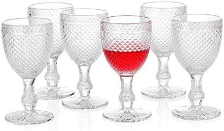 G Chroma Collection Wine Glasses set of 6, 10.6 oz Clear Stem-ware Premiun Goblet for Refreshment... | Amazon (US)