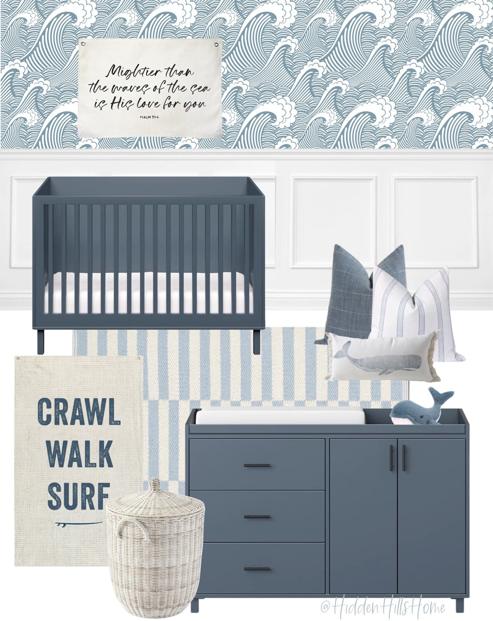 Coastal nursery decor ideas, coastal nursery inspiration, nursery mood board, beach house nursery, baby boys room, baby room decor #nursery

#LTKHome #LTKSaleAlert #LTKBaby