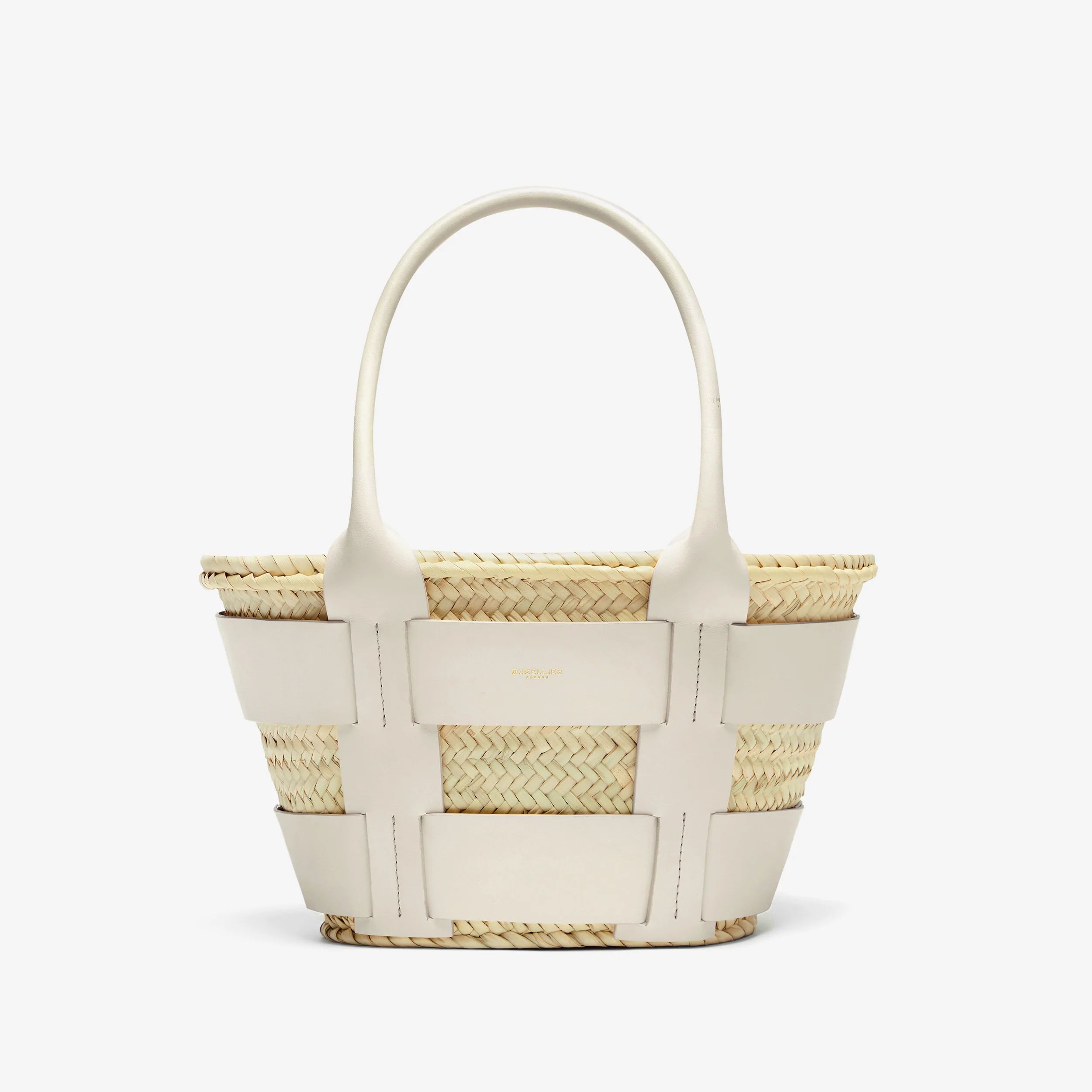 The Mini Santorini | Natural Basket Off-White Smooth | DeMellier | DeMellier