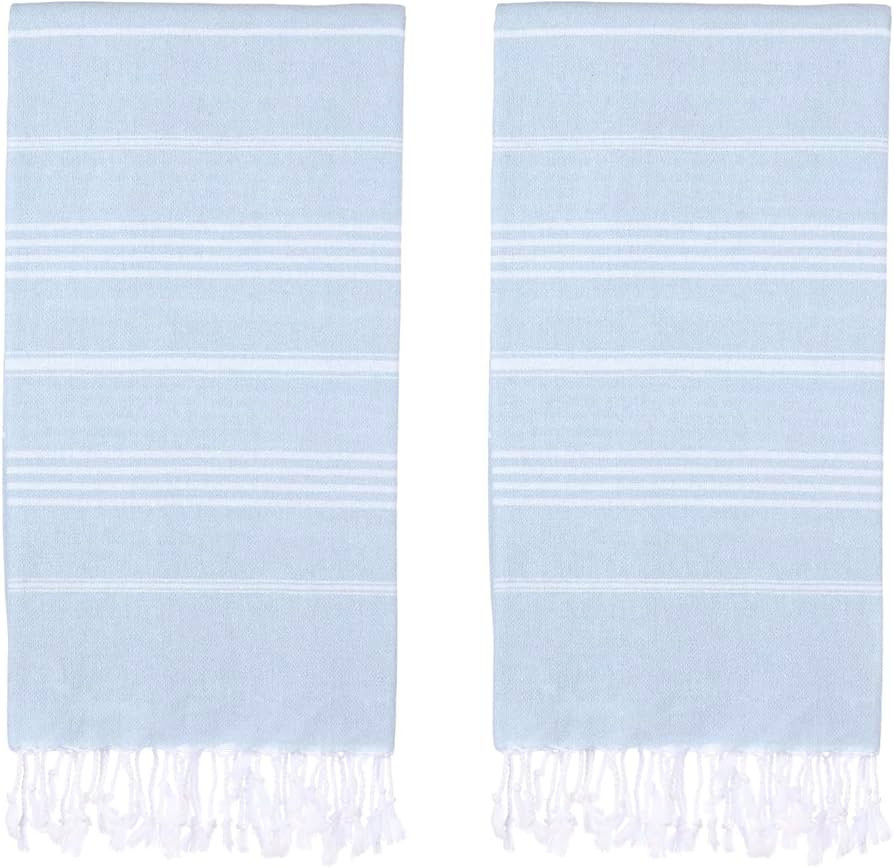 Turkish Beach Towels, Pack of 2 | Oversized, Quick Dry, Sand Free | 100% Cotton, Large 38x71 Towe... | Amazon (US)