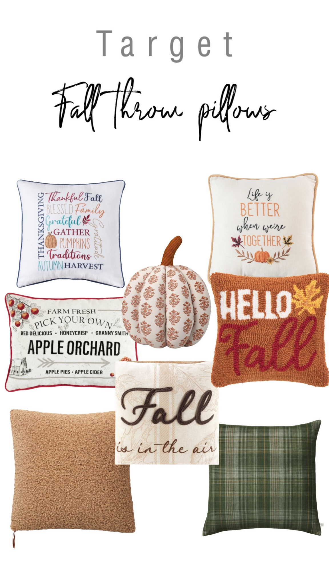 Fall throw pillows 