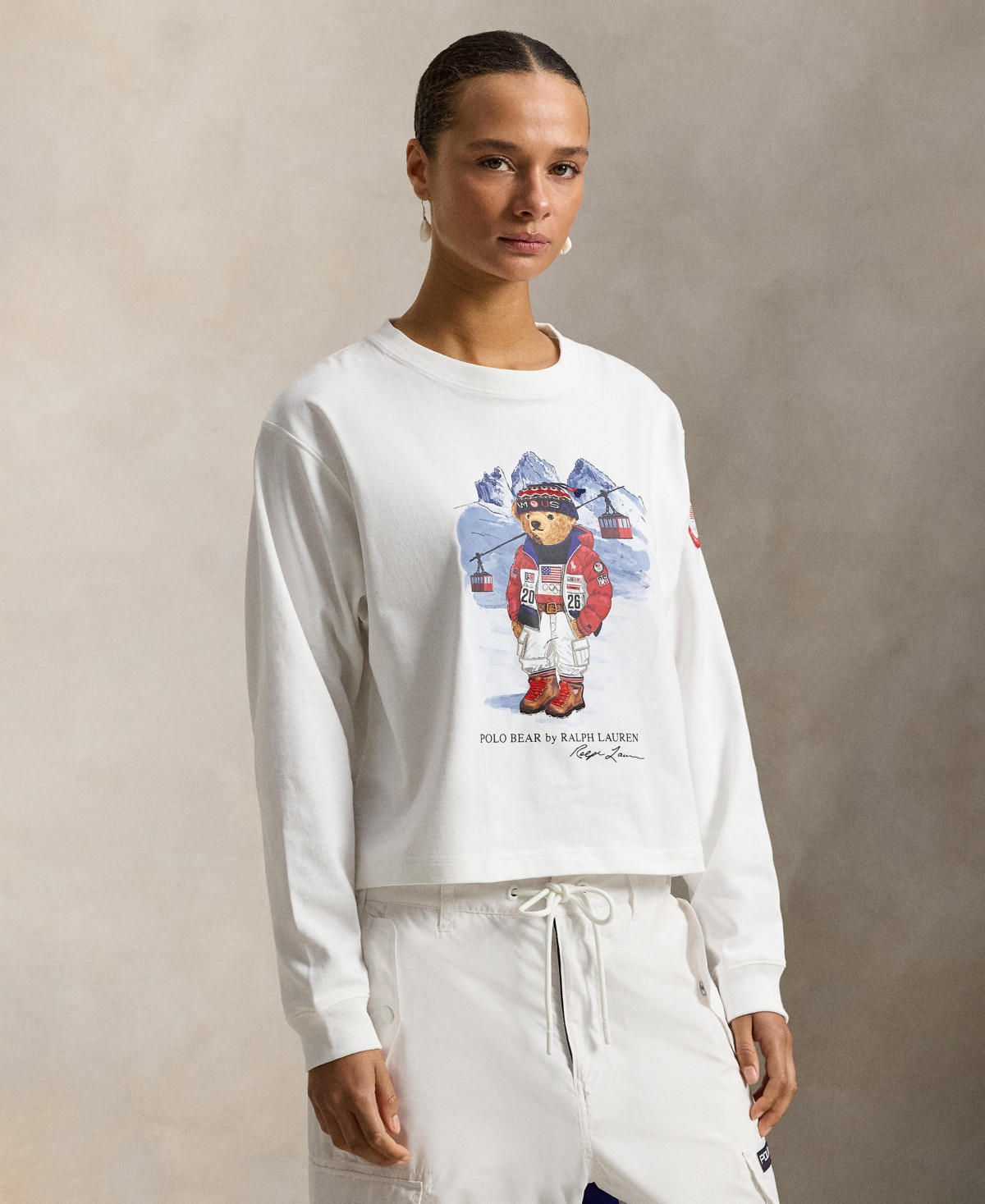 Polo Ralph Lauren Women's Bear Long-Sleeve T-Shirt - White | Macy's
