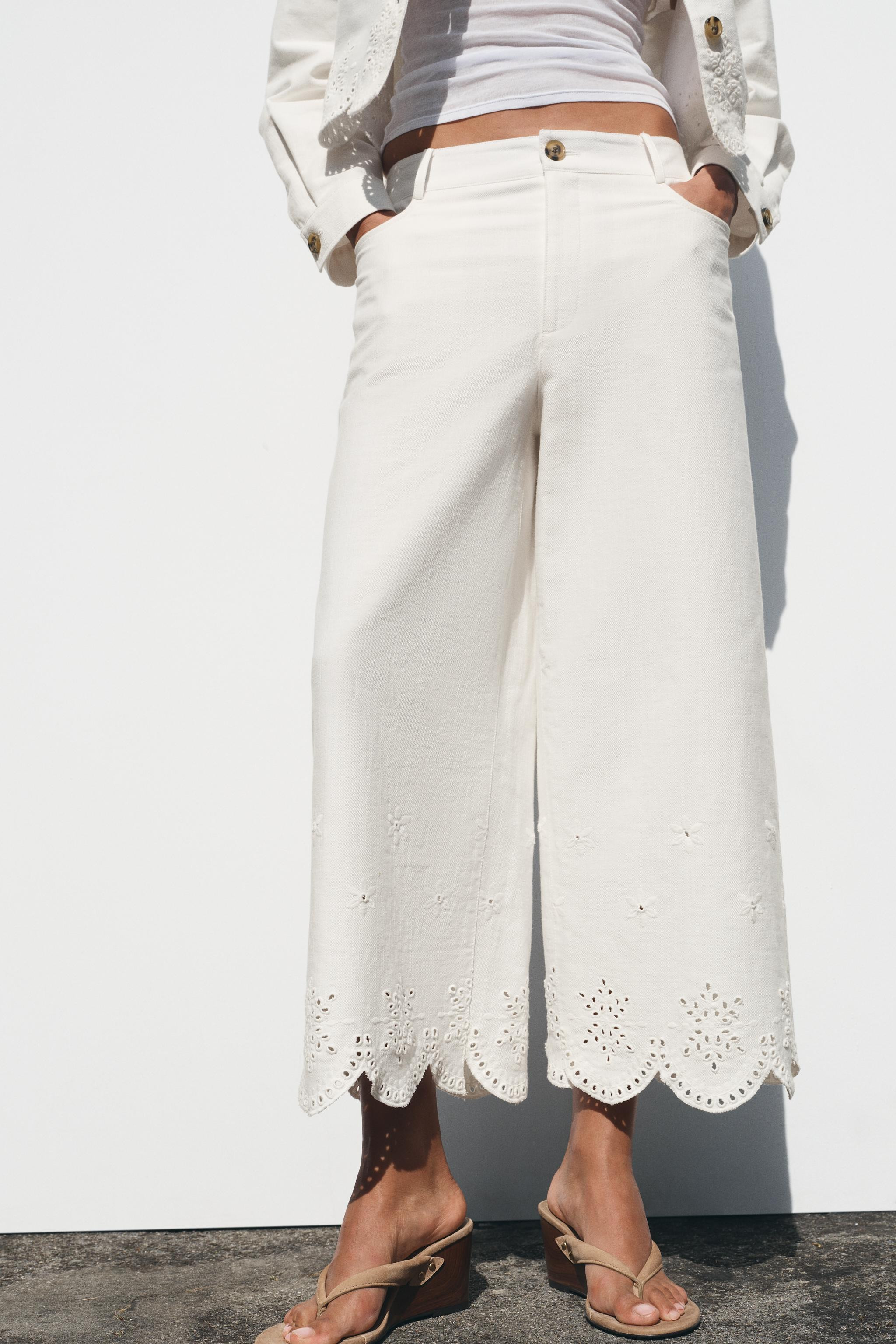 CUTWORK EMBROIDERY CULOTTES | Zara UK