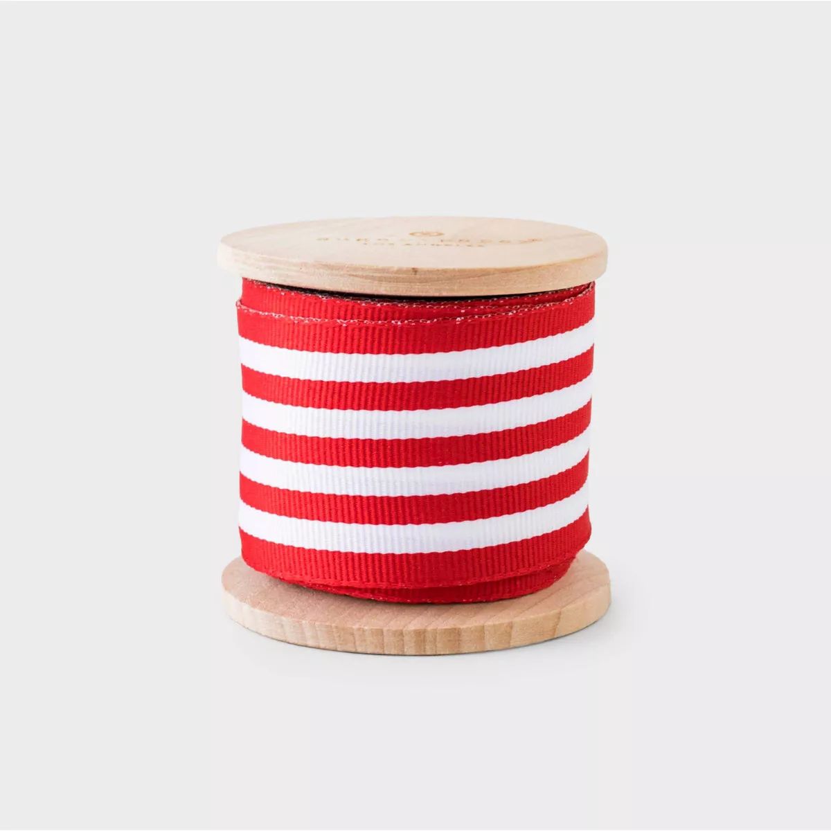 1.5" Striped Grosgrain Fabric Ribbon 15' Red/White - Sugar Paper™ + Target | Target