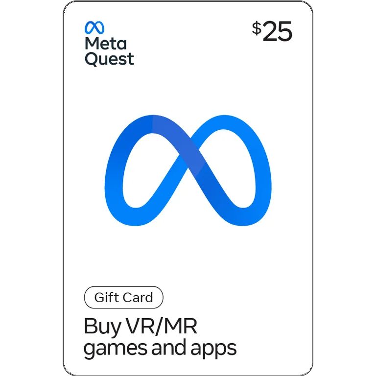 Meta Quest Gift Card 25 - [Physical Card] | Walmart (US)