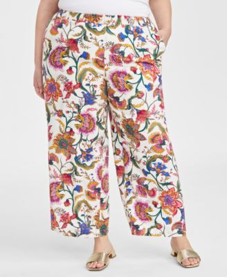 JM Collection Plus Size  High-Rise Wide-Leg Pants, Exclusively at Macy's  - Macy's | Macy's