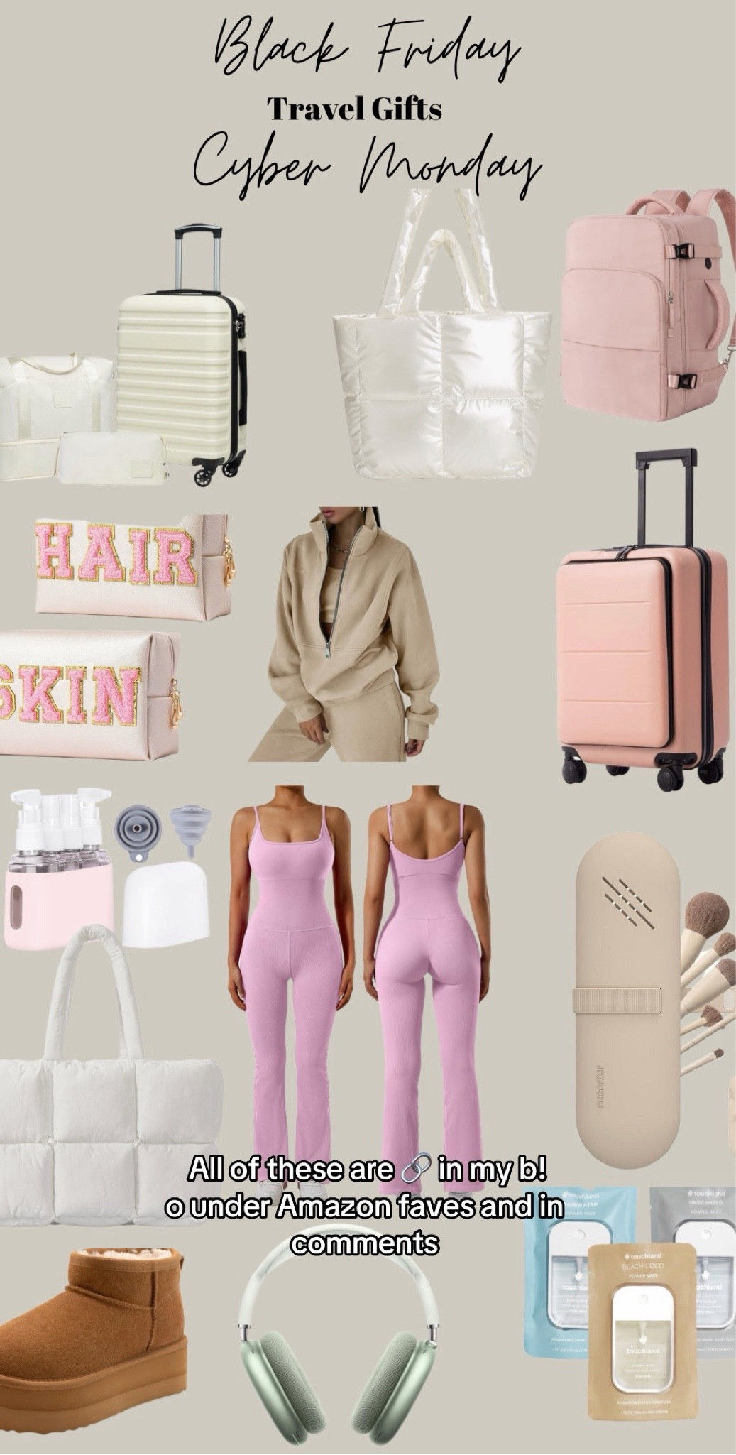 That girl Amazon Black Friday / cyber Monday travel finds ,
Pink Amazon , Amazon outfit, airport outfit, suitecase , Amazon suitcase , Amazon travel , girl Christmas gifts , pink Christmas gifts, cute gift idea ,

#LTKCyberWeek #LTKGiftGuide #LTKsalealert