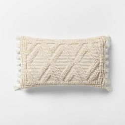 Woven Textured Diamond Throw Pillow Cream - Opalhouse&#8482; | Target
