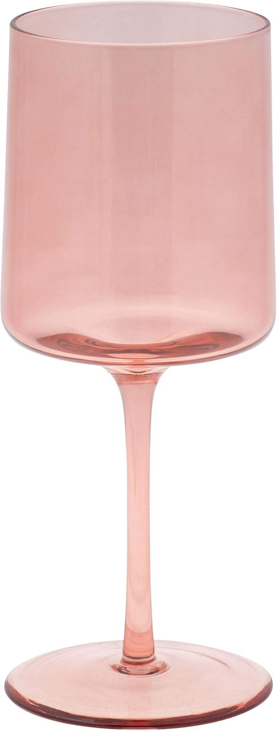Karma Mid Century Wine Glass Blush Set Of Four | Amazon (US)