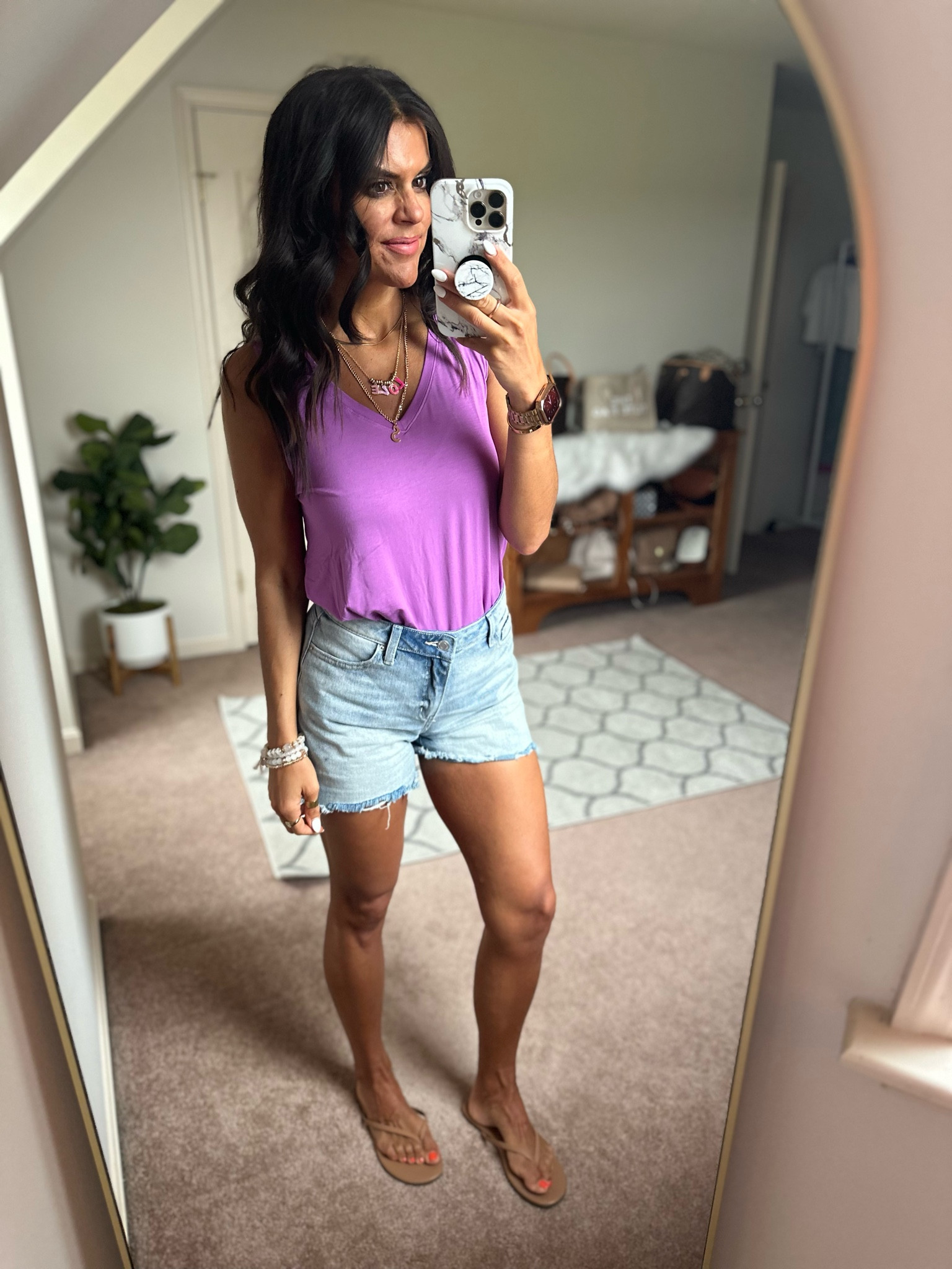 $8 Walmart tank still fully stocked! I’m in size small 
Sized up one in Walmart shorts 

#LTKSeasonal #LTKFindsUnder100 #LTKSummerSales