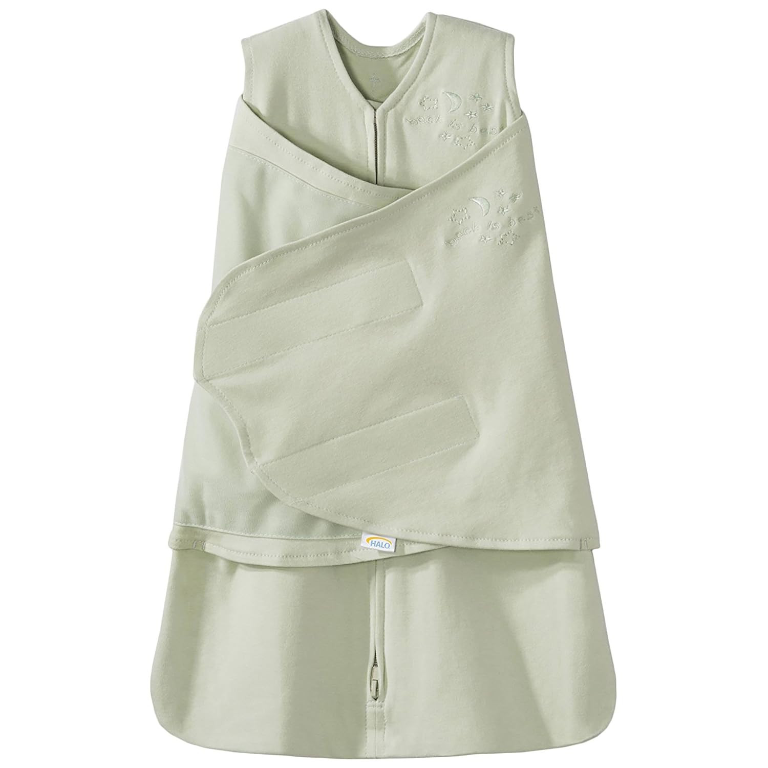 HALO 100% Cotton Sleepsack Swaddle, 3-Way Adjustable Wearable Blanket, TOG 1.5, Sage, Newborn, 0-... | Amazon (US)