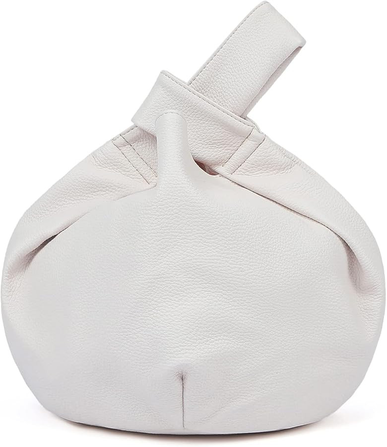 Women's Small Tote Bag for Women Soft Leather Top Handle Bag Wristlet Knot Pouch Purses and Handb... | Amazon (US)