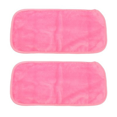 Unique Bargains Reusable Washable Makeup Removal Cleaning Cloth 16''x8'' Pink 2pcs | Target