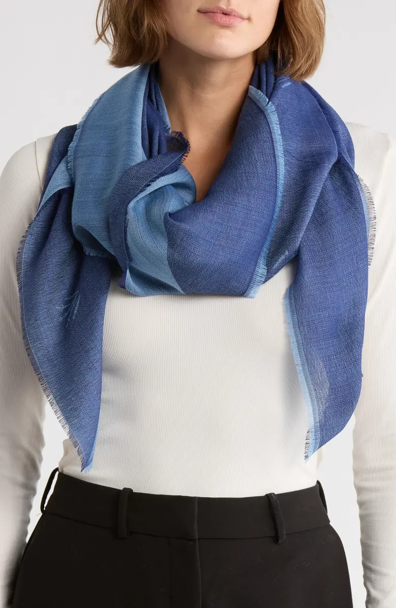 Geo Dagger Wool Blend Square Scarf | Nordstrom