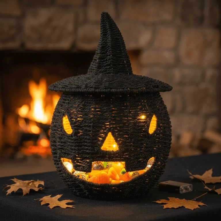 1. Rustic Woven Candy Basket: Crafted from premium polyester with a sturdy internal frame, servin... | Walmart (US)