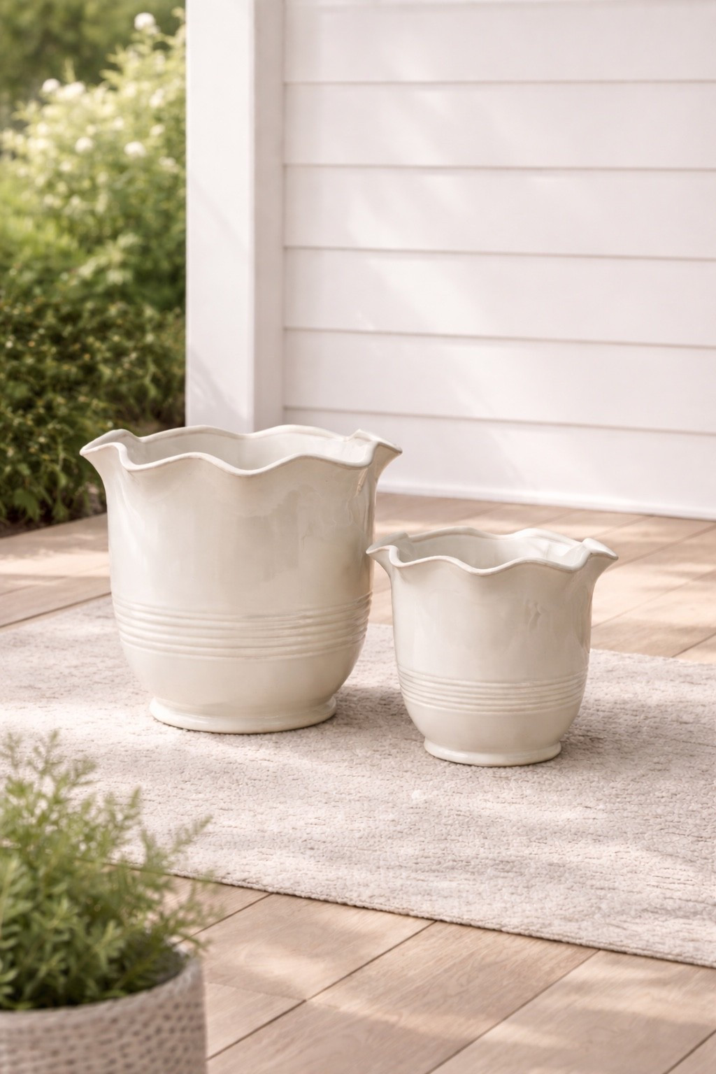 You won’t believe the price for this set of 2 ceramic scalloped rim planters! UNDER $40!!

#LTKHome #LTKSaleAlert