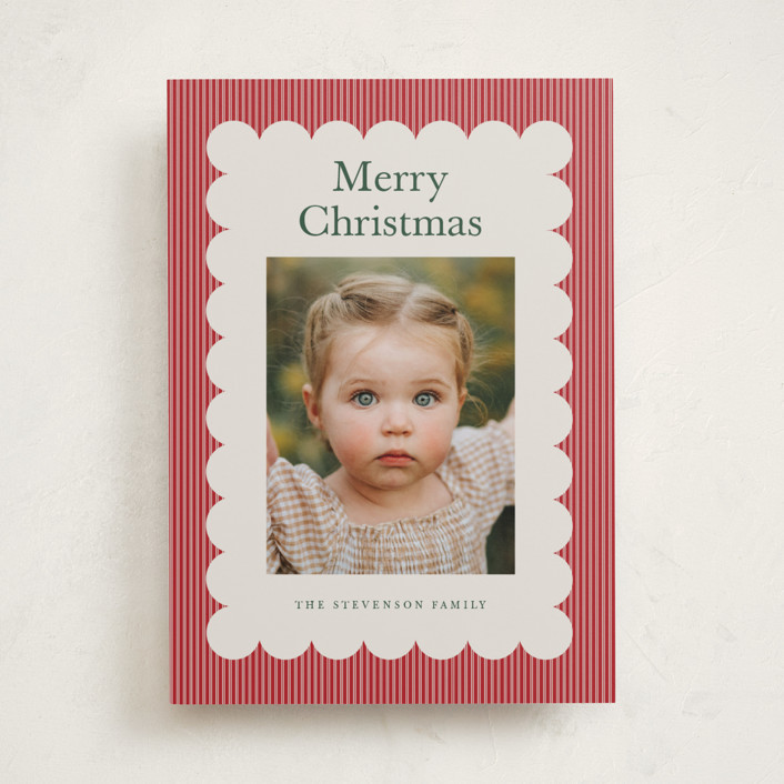 "Charm" - Customizable Holiday Photo Cards in Red by Nicoletta Savod. | Minted