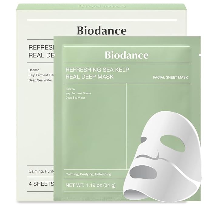 BIODANCE Refreshing Sea kelp Real Deep Mask, Overnight Hydrogel Mask, Calming, Oil & Sebum Contro... | Amazon (US)