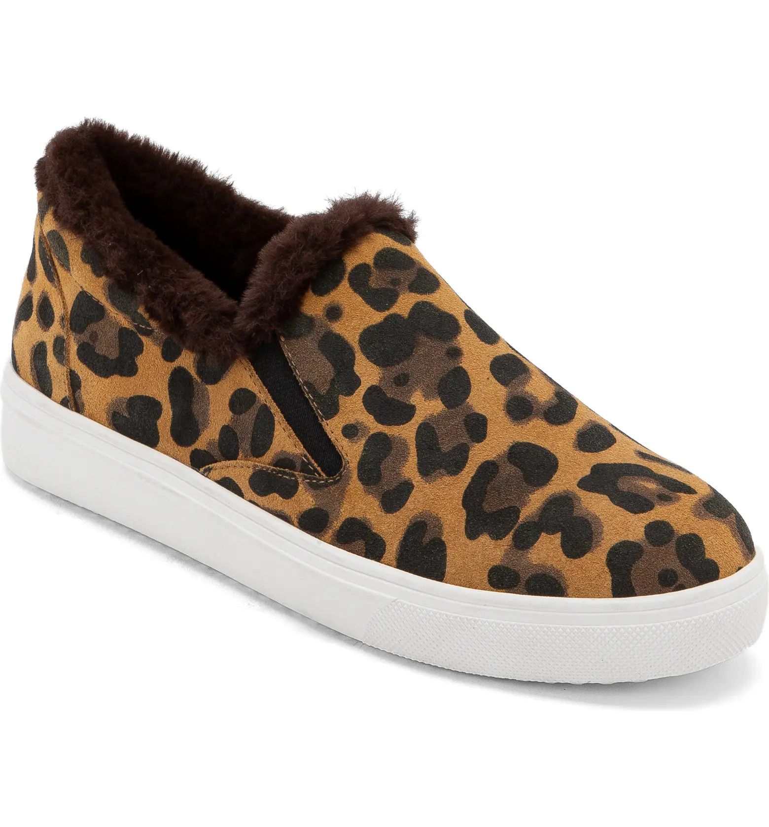 Gia Faux Fur Trim Waterproof Slip-On Sneaker | Nordstrom
