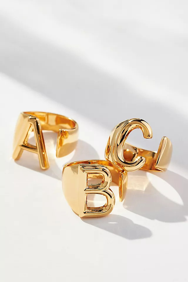 Initial Monogram Ring | Anthropologie (US)