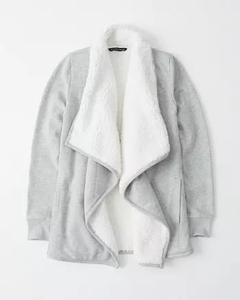 Easy Sherpa-Lined Cardigan | Abercrombie & Fitch US & UK