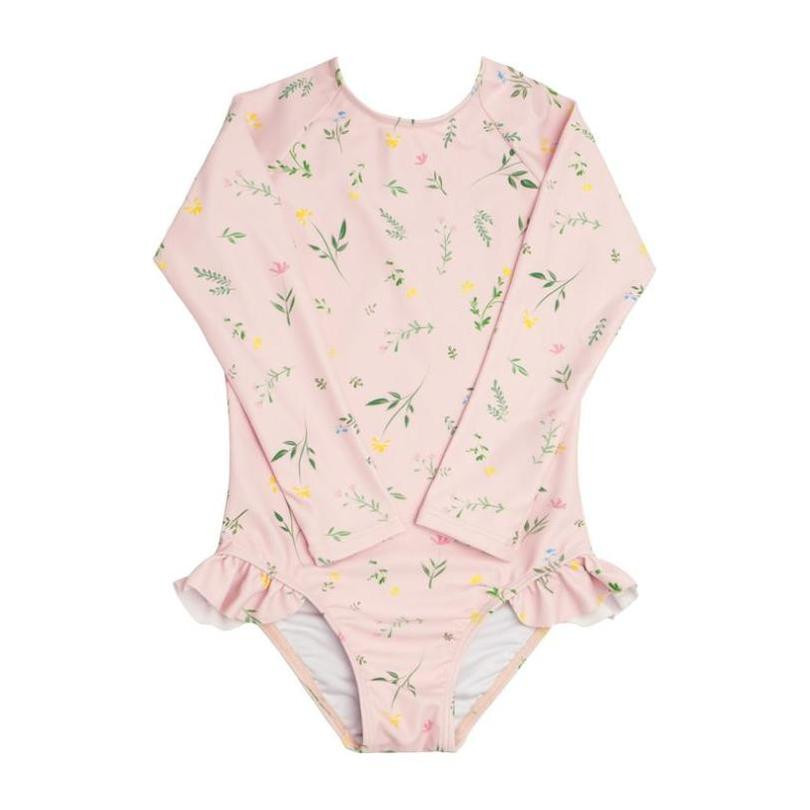 Minnow Botanical Pink Rashguard One Piece | Maisonette
