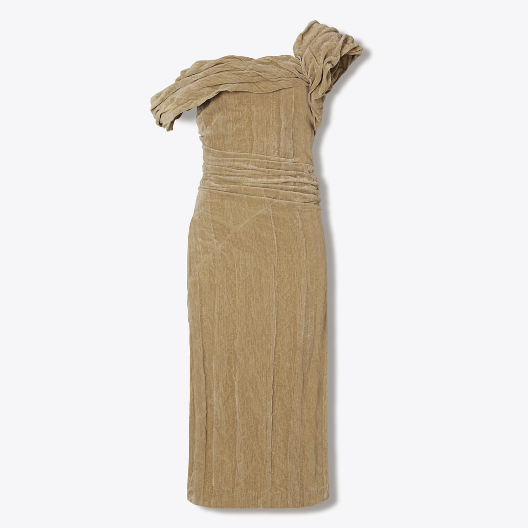 Tory Burch Twisted Cotton Velvet Dress | Tory Burch (US)