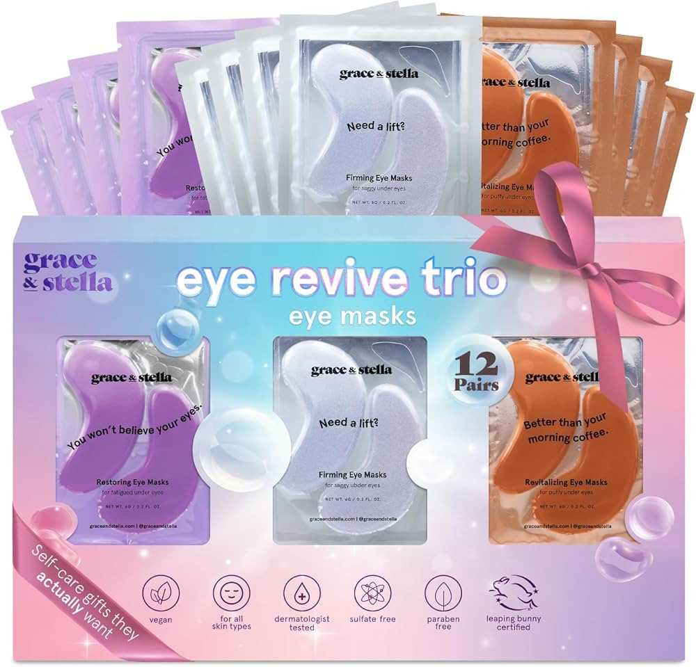 grace & stella Under Eye Patches (12 pairs) Eye Masks for Dark Circles and Puffiness - Gifts for ... | Amazon (US)