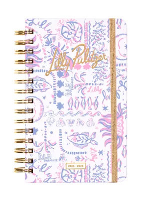 Lilly Pulitzer Medium 17 Month Agenda, Tis the Sea Sun, White | Belk