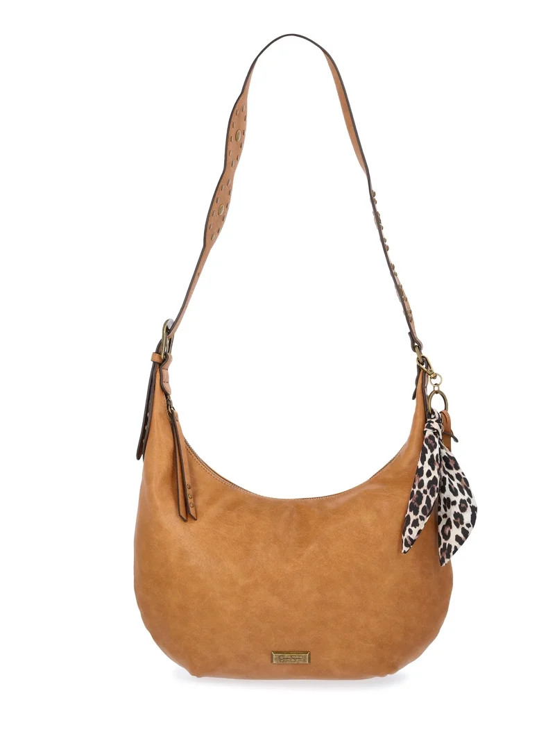 Jessica Simpson Women's Daphne Faux Leather Hobo Handbag, Wheat | Walmart (US)
