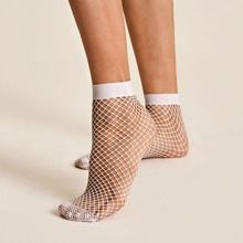1pair Fishnet Ankle Socks | SHEIN
