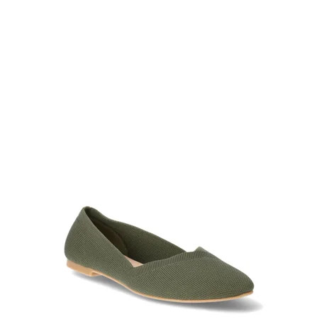 Time and Tru Women's Knit Ballet Flats | Walmart (US)