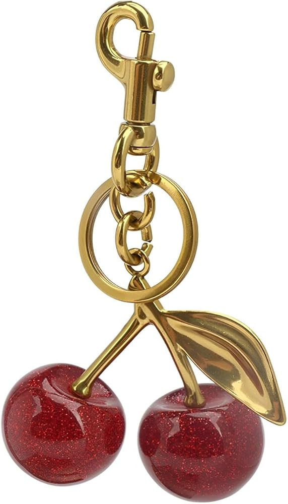 Cherry Keychain Pendant, Hanging Cherry Decoration, Made of Resin Alloy Material, A Cute Pendant ... | Amazon (US)
